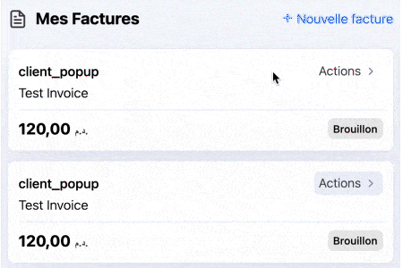 Création d'une Nouvelle Facture